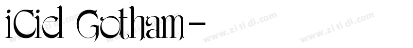 iCiel Gotham字体转换